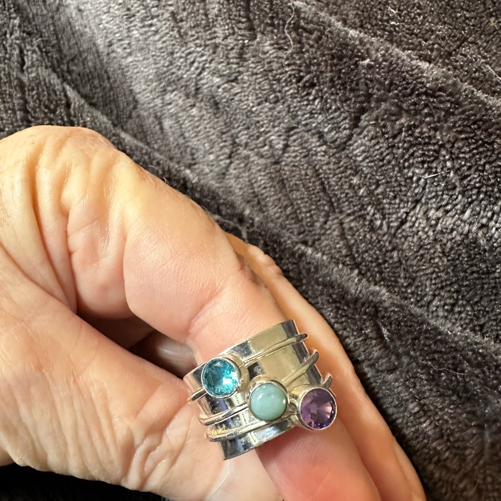 Sterling silver & gemstone ring - Picture 11 of 14
